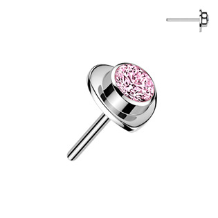 TIT1720-C Náhradní srdíčko k PUSH IN piercingu TITAN