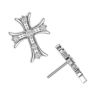 TIT1724 Náhradní křížek k PUSH IN piercingu TITAN