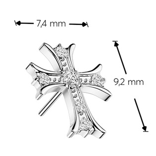 TIT1724 Náhradní křížek k PUSH IN piercingu TITAN