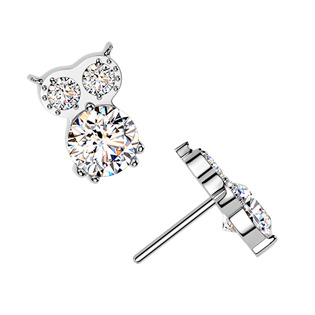 TIT1725 Náhradní sovička k PUSH IN piercingu TITAN