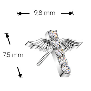 TIT1730 Náhradní ozdobná část k PUSH IN piercingu TITAN