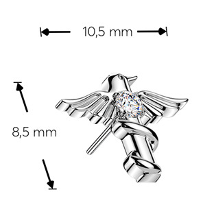 TIT1731 Náhradní ozdobná část k PUSH IN piercingu TITAN