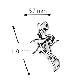 TIT1732 Náhradní ozdobná část k PUSH IN piercingu TITAN