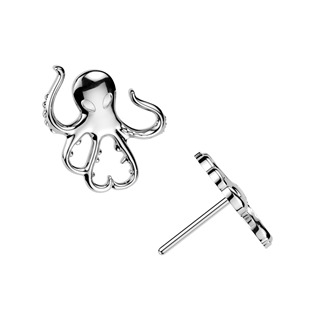 TIT1733 Náhradní ozdoba - chobotnice k PUSH IN piercingu TITAN