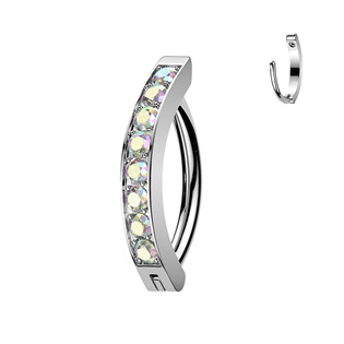 TIT1748-P Piercing do pupíku s dekorativním štítem TITAN