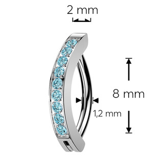 TIT1750-C Piercing do obočí s ozdobným štítem TITAN