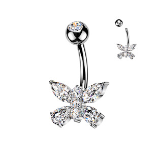 WP0121 Piercing do pupíku motýl