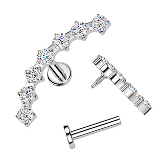 LB1161-1206 Piercing do brady se zirkony