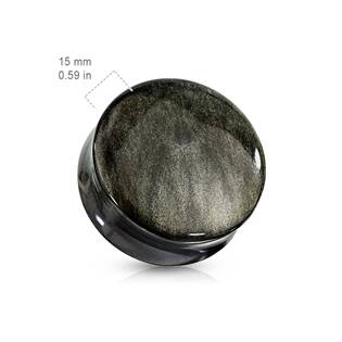 PL01269-14 Plug do ucha - zlatý obsidián