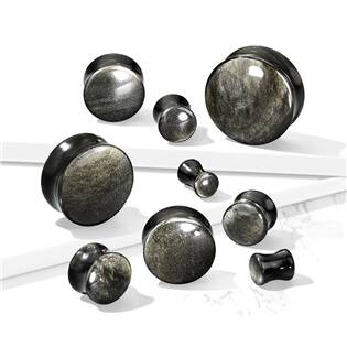 PL01269-14 Plug do ucha - zlatý obsidián