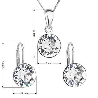 EG3054-CR Sada stříbrných šperků s kameny Crystals from Swarovski® Crystal