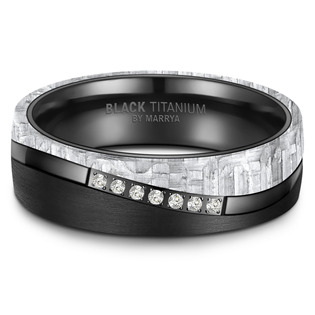 BT-12D-49 BT-12 Dámský snubní prsten BLACK TITANIUM