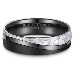 BT-12P-68 BT-12 Pánský snubní prsten BLACK TITANIUM