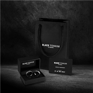BT-13P-70 Pánský snubní prsten BLACK TITANIUM + Karbon