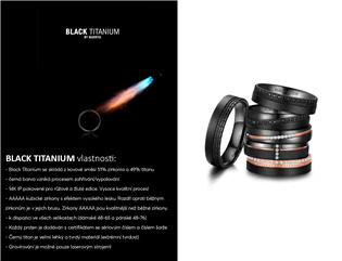BT-13P-71 Pánský snubní prsten BLACK TITANIUM + Karbon