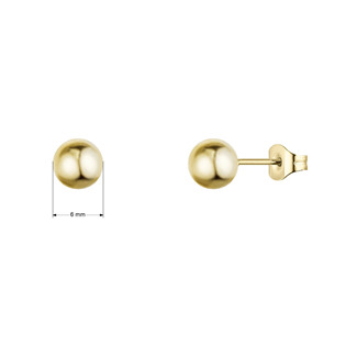 EG3668GD-06 Náušnice pozlacené kuličky 6mm