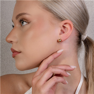 EG3668GD-08 Pozlacené náušnice kuličky 8mm