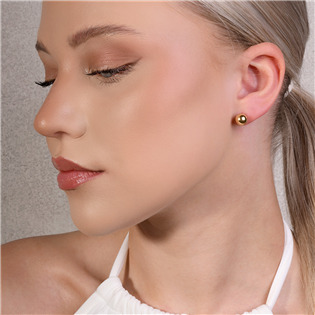 EG3668GD-08 Pozlacené náušnice kuličky 8mm