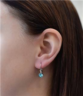 EG2015-LTQ Stříbrné náušnice s krystaly Crystals from Swarovski® Light Turquoise