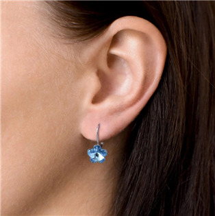 EG3057-AQ Sada stříbrných šperků s kytičkami Crystals from Swarovski® Aqua