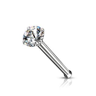 N0132C-030 Piercing do nosu - čirý zirkon
