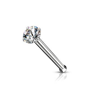 N0132C-030 Piercing do nosu - čirý zirkon