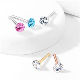 N0132C-030 Piercing do nosu - čirý zirkon