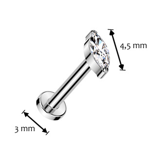 TIT1411-1206 Piercing do brady - PUSH IN labreta TITAN