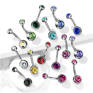 BS01002-LB Piercing do pupíku - banánek