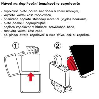 07656 Benzínový zapalovač stříbrně lakovaný