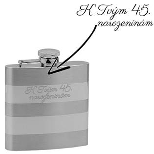 97026 Ocelová kapesní lahev - placatka 185ml
