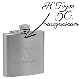 97121 Ocelová kapesní lahev - placatka matná 175ml v dárkovém balení