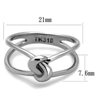 AL-0024-57 Ocelový prsten s uzlem