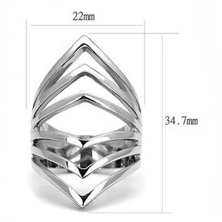 AL-0089-52 Extravagantní ocelový prsten
