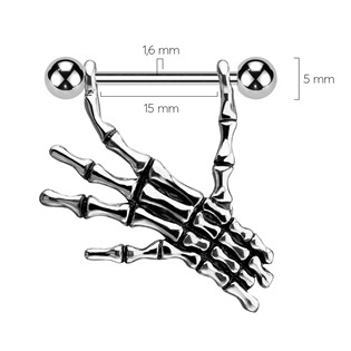 BR01012 Piercing do bradavky se štítem