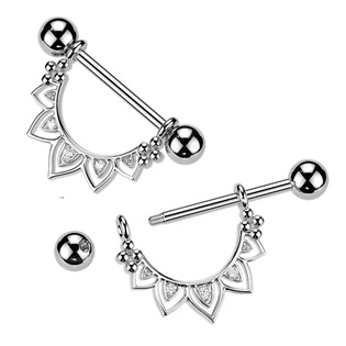 BR01028 Ozdobný piercing do bradavky