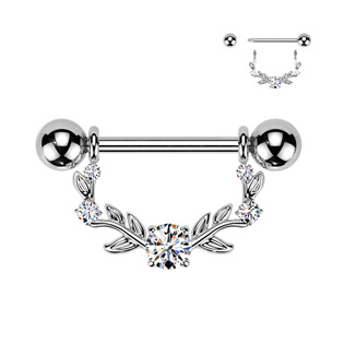 BR01029 Ozdobný piercing do bradavky