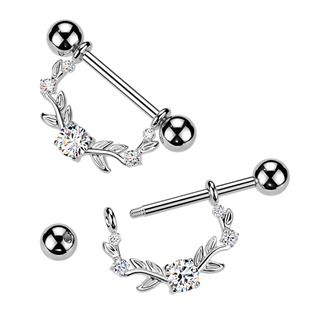 BR01029 Ozdobný piercing do bradavky