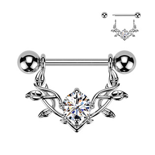 BR01030 Ozdobný piercing do bradavky
