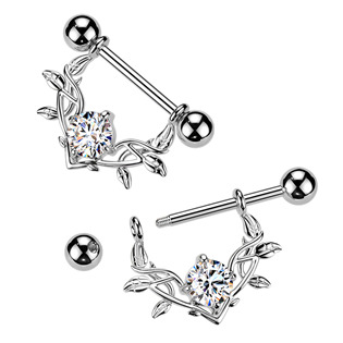 BR01030 Ozdobný piercing do bradavky