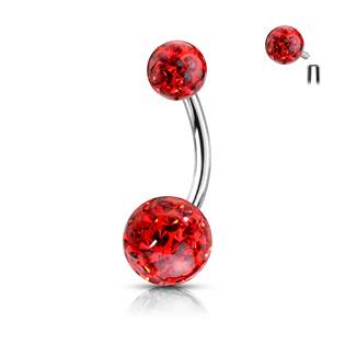 BS0003-C Piercing do pupíku s vnitřním závitem