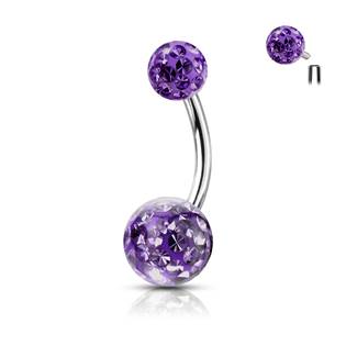 BS0003-Q Piercing do pupíku s vnitřním závitem
