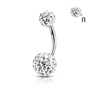 BS0003-Q Piercing do pupíku s vnitřním závitem