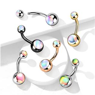BS0005-RD Zlacený piercing do pupíku - banánek