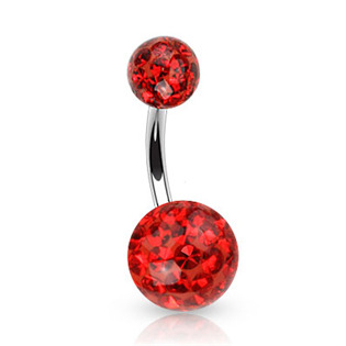 BS01021-VI Piercing do pupíku zdobený krystaly Swarovski®