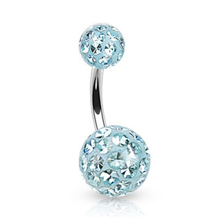 BS01021-VI Piercing do pupíku zdobený krystaly Swarovski®