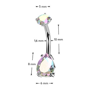 BS1062-C Ocelový piercing do pupíku