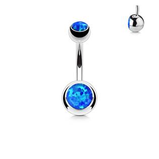 BS1063-B Piercing do pupíku - banánek opál