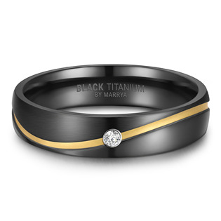 BT-01D-63 Dámský snubní prsten BLACK TITANIUM