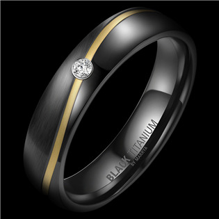 BT-01D-63 Dámský snubní prsten BLACK TITANIUM